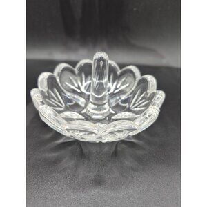 Waterford Sweet Memories Clear Ring Holder Dish  Floral Pattern Design Vintage